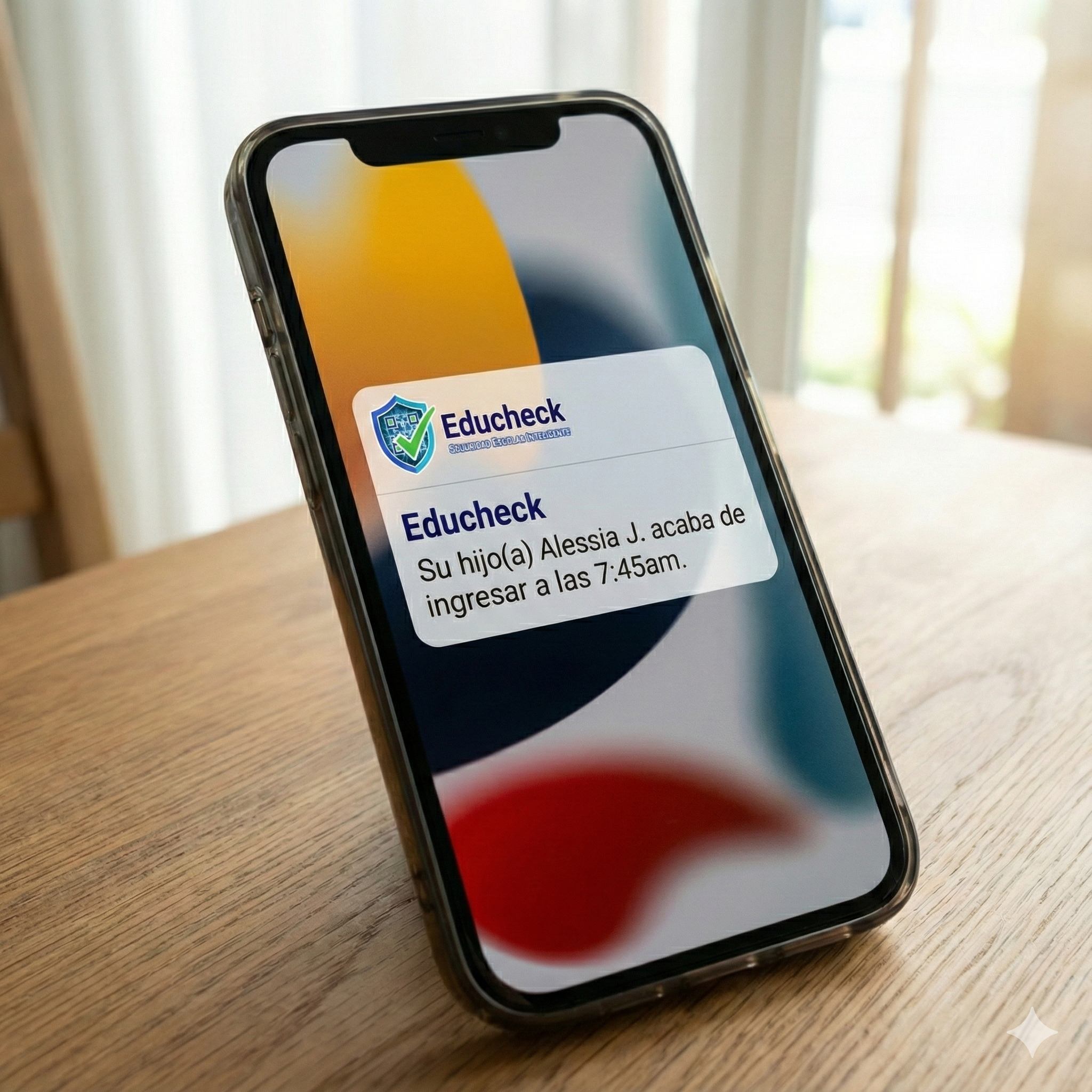 Celular con App Educheck