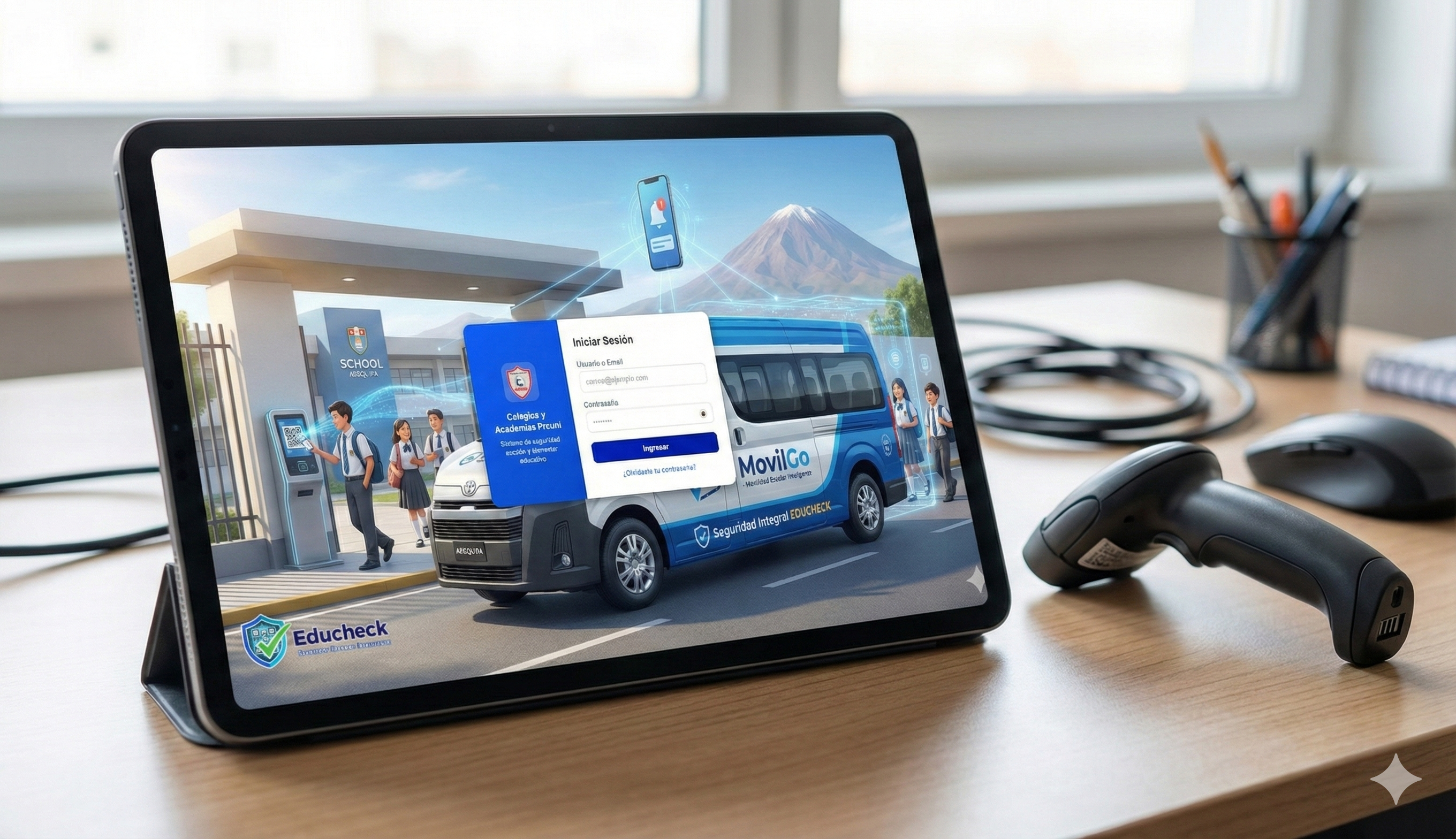 Tablet con sistema Educheck